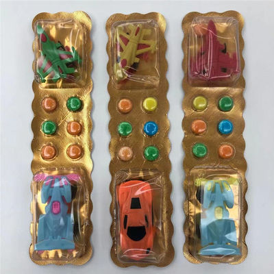 Special Design Compressed Candy Packed With Car Airplane Toys